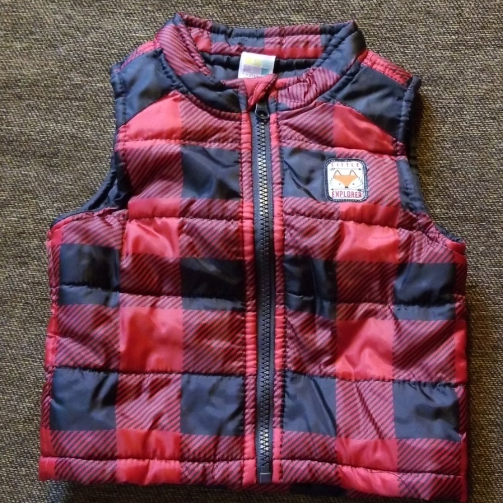 Red Buffalo Plaid Puffer Vest